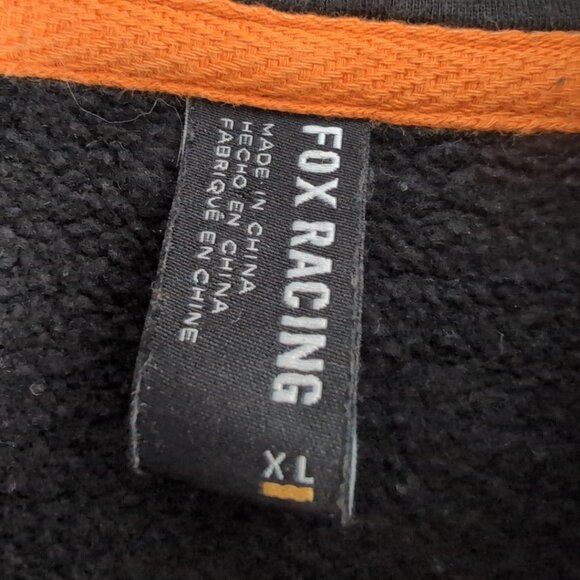Fox Racing Women's Black Pullover Hoodie Whiite/Orange Graphic, XL - Picture 5 of 8